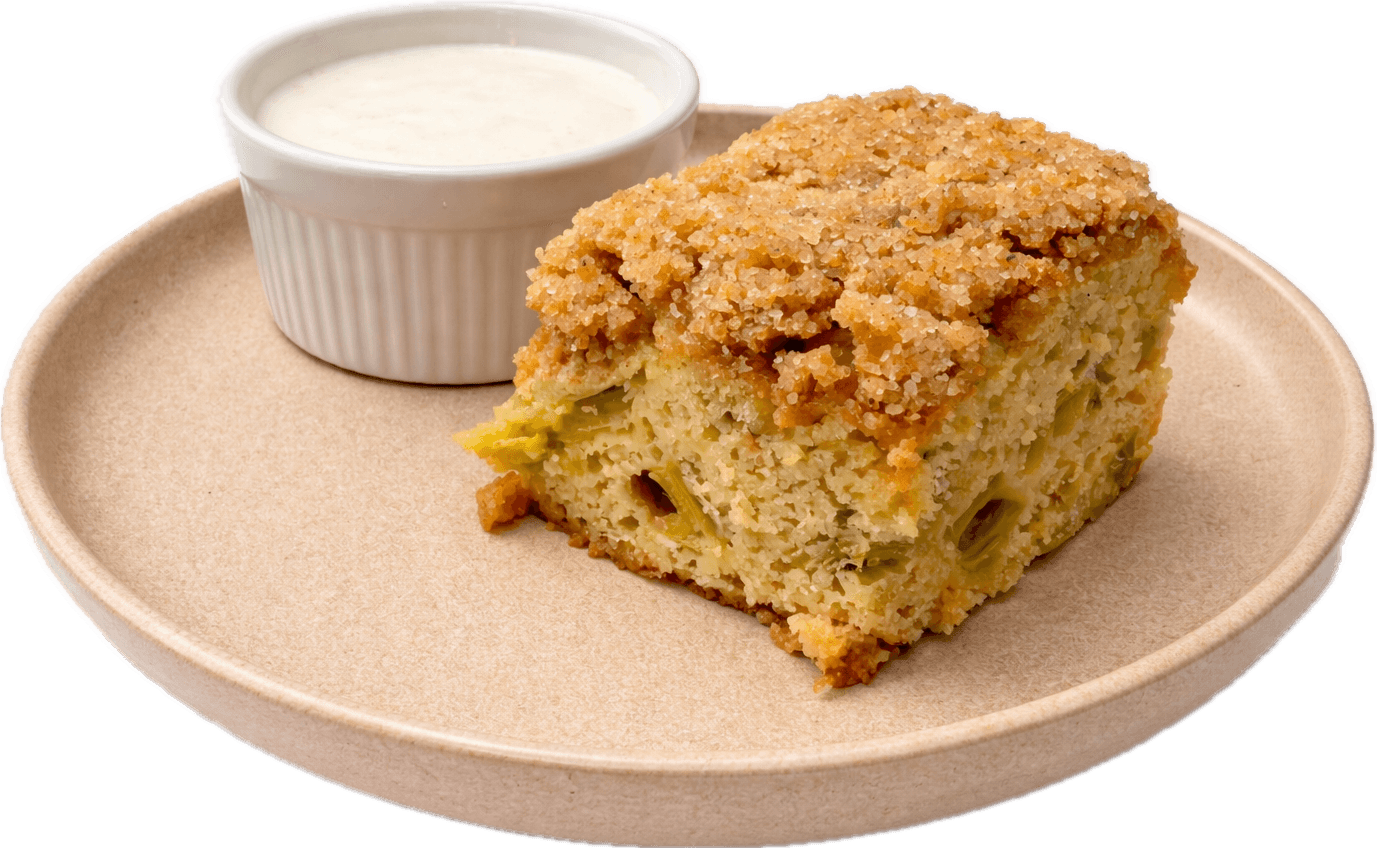 Rhubarb Crumble Cake